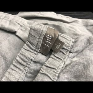 J. Jill light grey linen pants